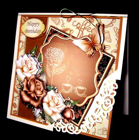 Coffee and Roses Card Topper & Decoupage by Dianne Jackson