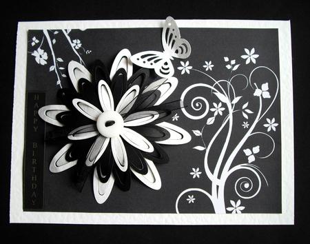 Floral Swirl Background (b&w) by Dianne Jackson