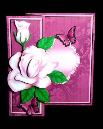 Pink Roses 3D Fold Back Mini Kit by Dianne Jackson