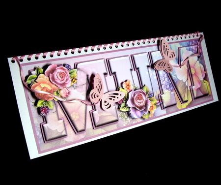 Pretty Roses Mum Large Dl Word Card by Dianne Jackson