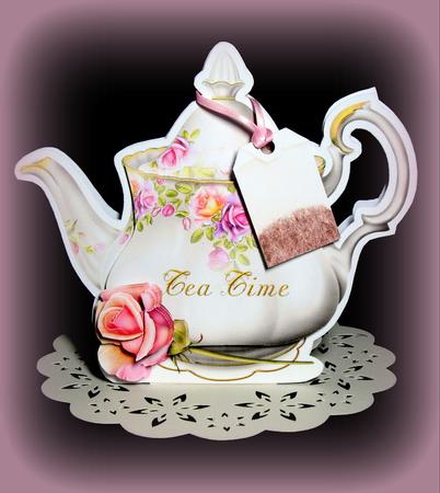 Porcelain Floral Teapot by Dianne Jackson