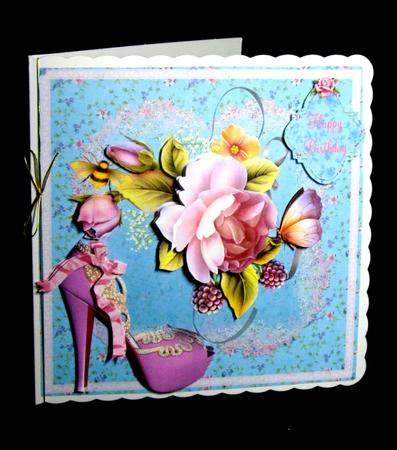 Pretty in Pink Shoe with English Rose by Dianne Jackson