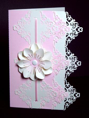 Three Layer Lacy Edge Card 2 Cameo Ready File by Dianne Jackson