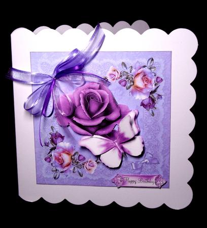 Striking Rose and Flutter in Shades of Lilac by Dianne Jackson