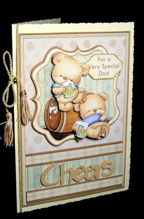 Beer Teds Drinking Mates Card Topper & Decoupage by Dianne Jackson