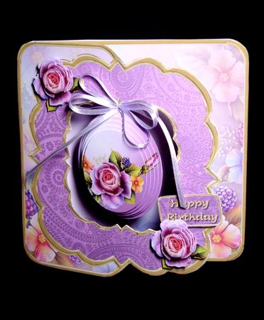 Lilac Rose Pendant Card Kit by Dianne Jackson