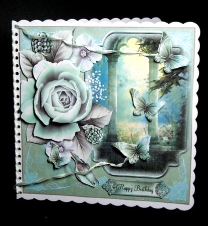 Enchanted Balcony Rose in Shades of Green by Dianne Jackson