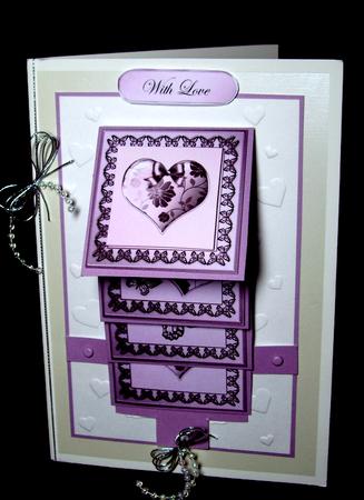 Elegant Romance Fold Back Card by Dianne Jackson