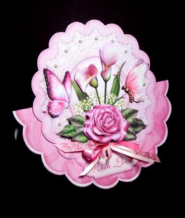 Pink Delight Scallop Wobble Card Mini-kit by Dianne Jackson