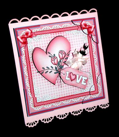 Love Heart 8 x 8 Scalloped Corner Topper by Dianne Jackson