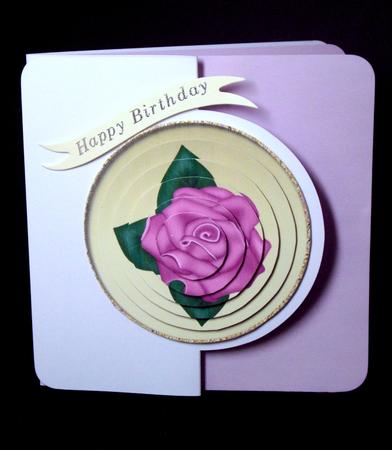 Dusty Pink Rose Square Card by Dianne Jackson