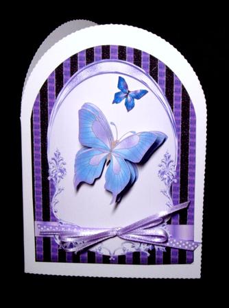 Purple & Black Round Top 5x7 Quick Card by Dianne Jackson