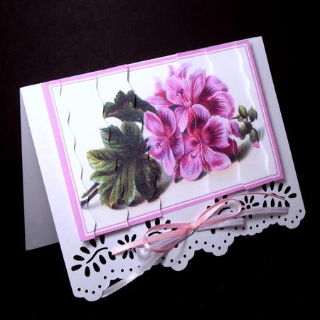 Pink Flower Wavey Side Stacker by Dianne Jackson