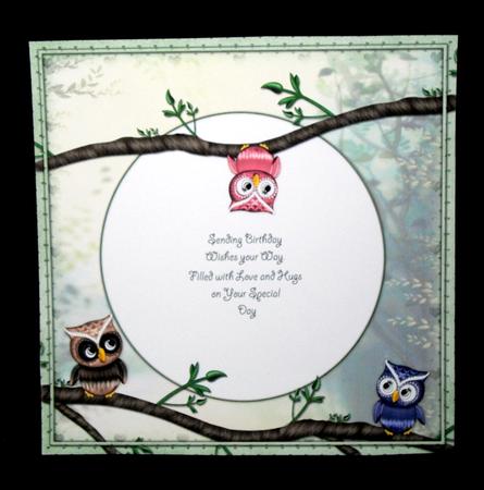 Two`s Company Three`s a Crowd Birthday Insert by Dianne Jackson