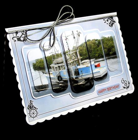 Fishing Boat Alongside A5 Panel Minikit by Dianne Jackson