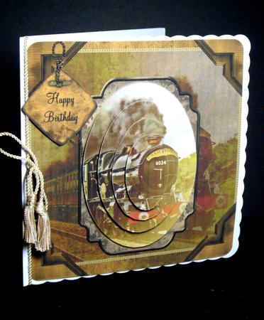 Masculine Steam Train Card Front Mini Kit by Dianne Jackson