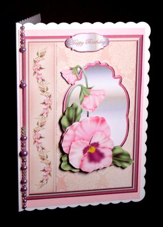 Framed Pink Pansy by Dianne Jackson