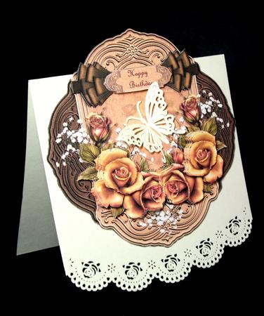 Topper Golden Roses & Satin Bow by Dianne Jackson