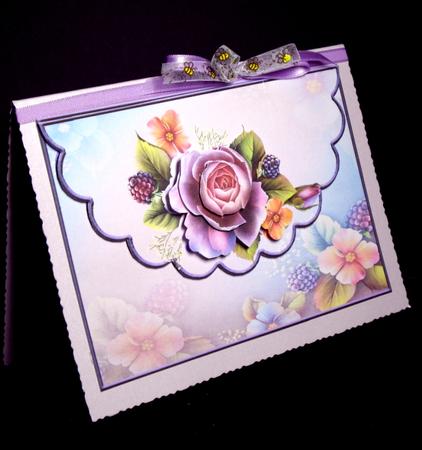 English Rose Envelope Card Front by Dianne Jackson