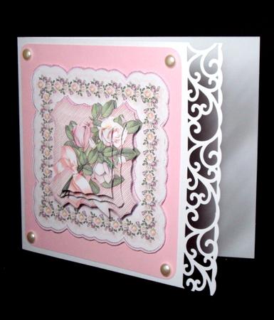 Shabby Chic Flowers 6in x 6in Pyramage by Dianne Jackson