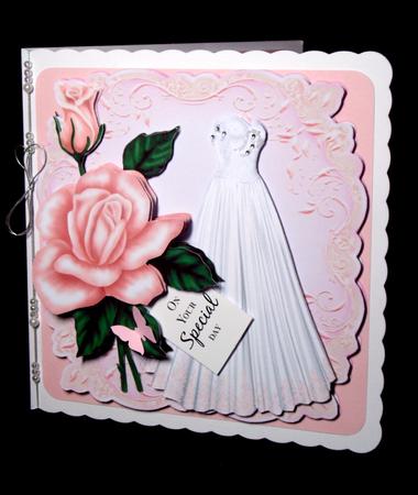 A Rose for the Bride Decoupage 8x8 Card Kit by Dianne Jackson