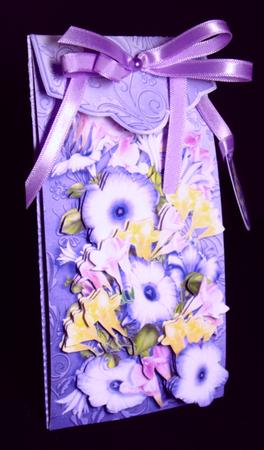 Lilac Petunias & Freesias Gift Card Money Envelope Mini Kit by Dianne Jackson