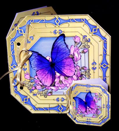3D Blossom & Butterflies Pyramage Octagonal Floral Mini Kit by Dianne Jackson