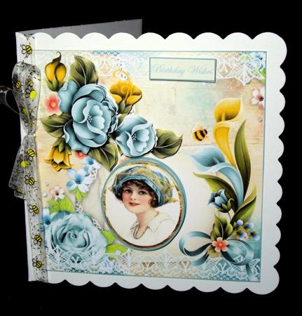 Vintage Beauty Wearing a Agua Victorian Hat by Dianne Jackson