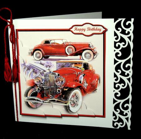 Vintage Cars Stacker Card Front by Dianne Jackson