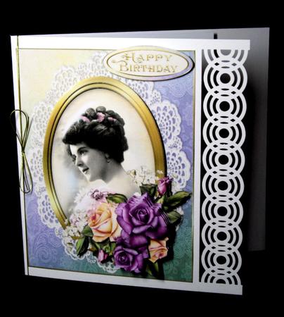 Vintage Lady with Antique Roses by Dianne Jackson
