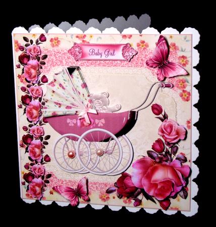 Retro Style Baby Girl Pram Mini Kit by Dianne Jackson