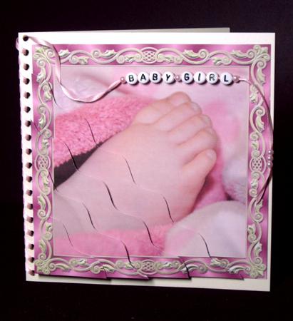 Baby Girl Feet Square Wavy Corner Stacker by Dianne Jackson