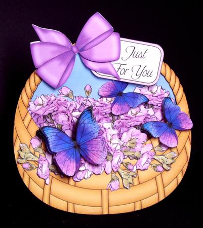 3D Pretty Flowers & Butterfly Rocking Baskets by Dianne Jackson