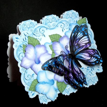 Aqua Strip Card Mini Kit - Large Butterfly by Dianne Jackson