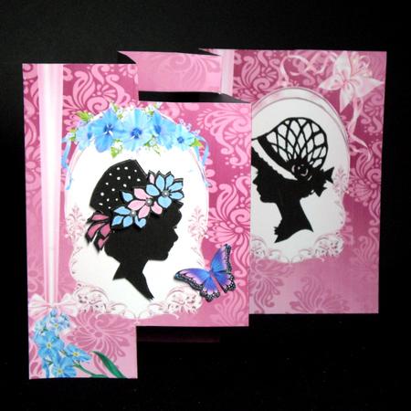 3 Panel Ladies Heads Card by Dianne Jackson
