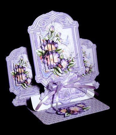 Purple Flowers and Butterflies Pyramage Topper by Dianne Jackson