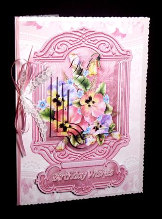 Pink and Lilac Pansies Pyramage Topper by Dianne Jackson
