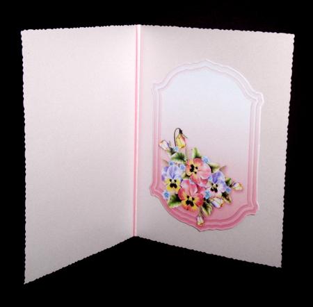 Pink and Lilac Pansies Insert Plates by Dianne Jackson