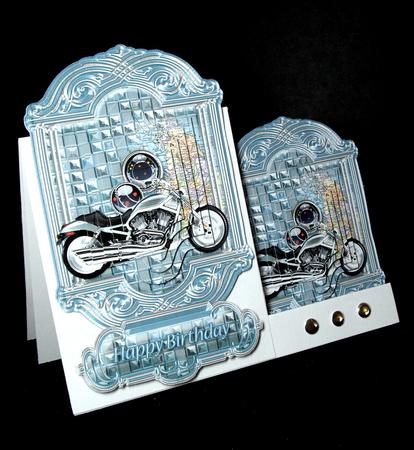 Silver Motorbike Pyramage Topper by Dianne Jackson