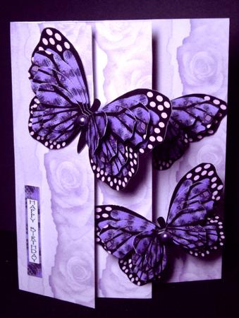Butterfly Shaped Stacker - Purple Pattern by Dianne Jackson