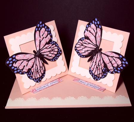 Butterfly Shaped Stacker - Pink Pattern by Dianne Jackson