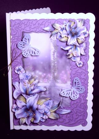 Gorgeous Purple Lilies Mini Kit - Xtra Frame & Dec by Dianne Jackson