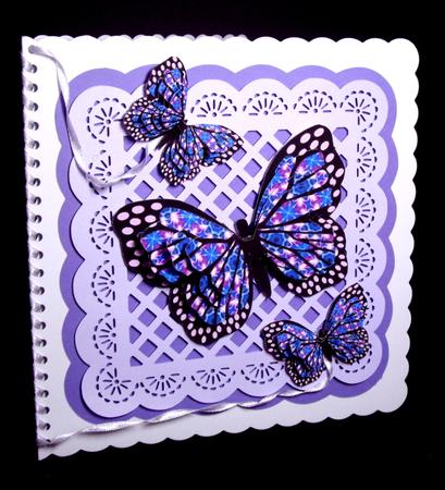 Butterfly Shaped Stacker - Blue & Pink Pattern by Dianne Jackson
