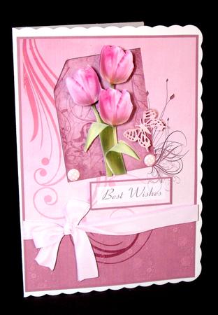 Tulip Decoupage Card by Dianne Jackson