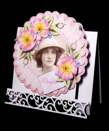 Ladies & Lace - Card Front/topper Mini Kit - English Rose by Dianne Jackson