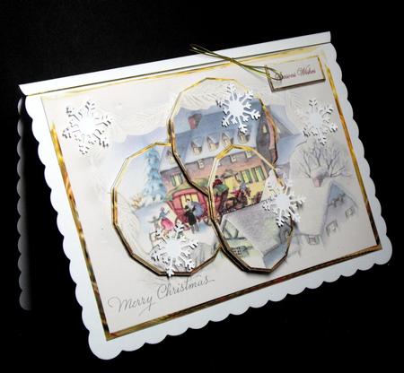 Visitors at Christmas Panel Card Front by Dianne Jackson