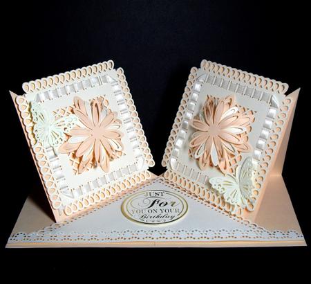 Twisted Easel Card D5 with Topper and Gift Box by Dianne Jackson