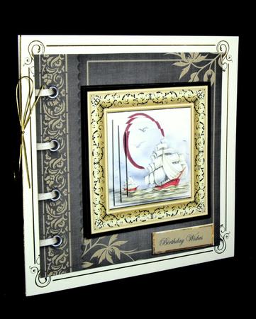 Vintage Boat Card with Topper and Pyramid Layers by Dianne Jackson