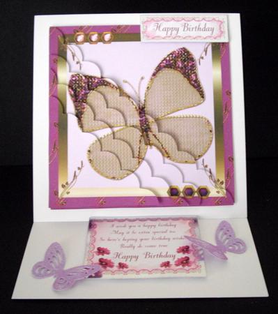 Pink Glitter Butterfly by Dianne Jackson