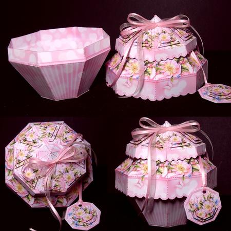 Truly Scrumptious Gift Box Pink Flowers and Butterflies by Dianne Jackson